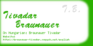 tivadar braunauer business card